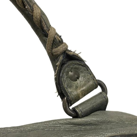 Auth BALENCIAGA The City 115748 Blue Green Leather - Handbag - Picture 10 of 16